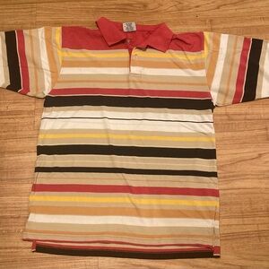 Striped Short Sleeve Polo Shirt